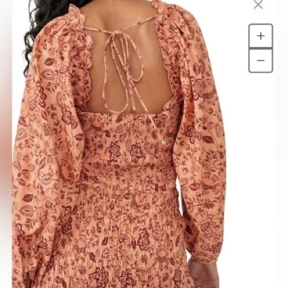 𝓯𝓹 Free People ~ Smock it to Me Mini in Apricot Combo - Picture 10 of 12
